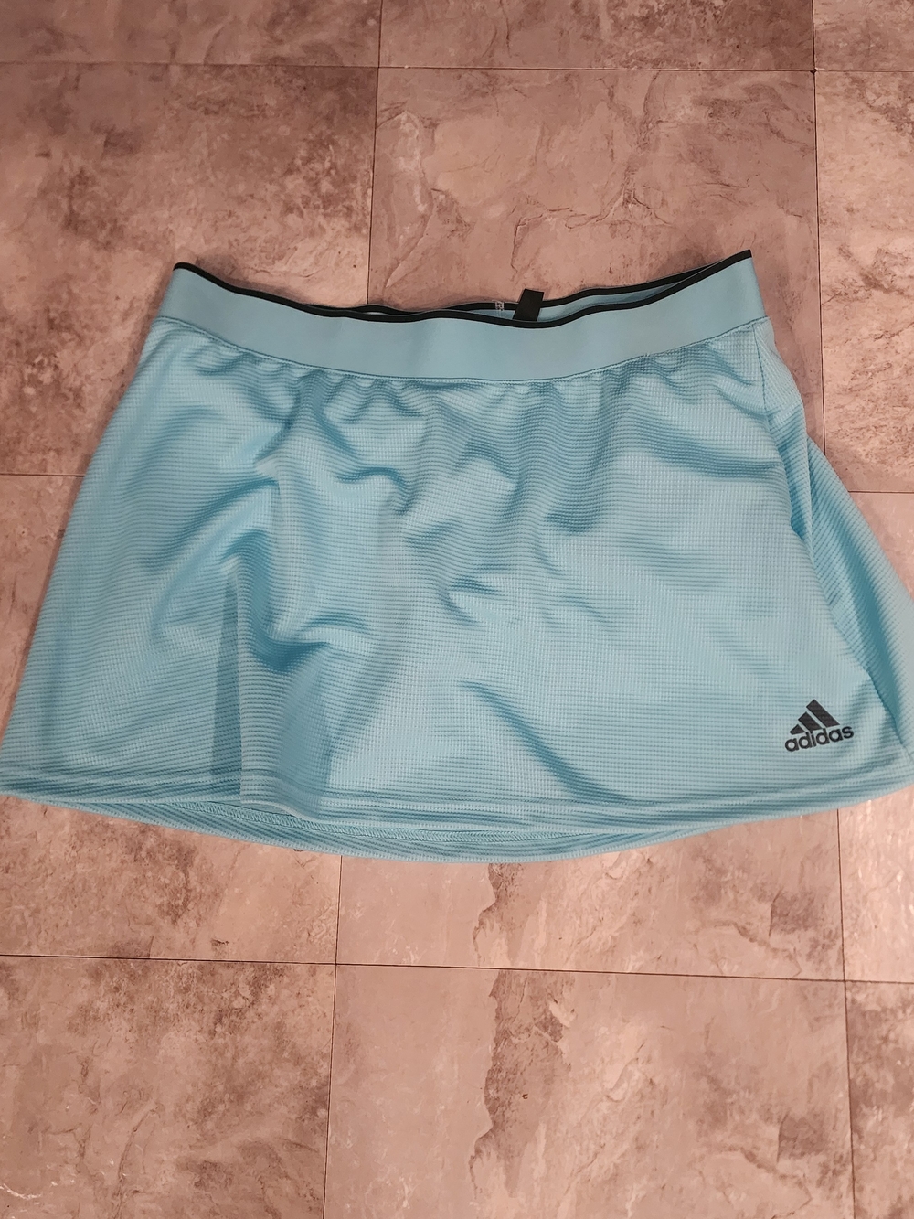 Adidas Club Tennis Skirt Aqua Blue Built-In Shorts Size Large NWT